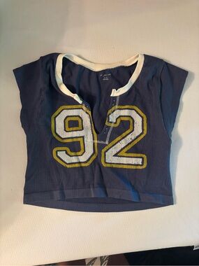 Urban Outfitters Navy Blue '92' Short Sleeve